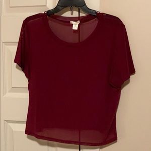 Maroon crop top